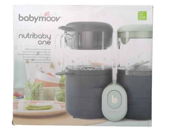 BABYMOOV Nutribaby One robot kuchenny 4w1 2000ml czarno-zielony z funkcją parowaru, blendera, rozmrażania i podgrzewania