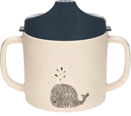 LASSIG Vaso Sippy Little Water Ballena con boquilla 150 ml 6 m+