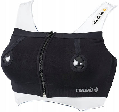 MEDELA gorset do laktatora EASY EXPRESSION S, czarny, z zamkiem do odciągania pokarmu bez użycia rąk