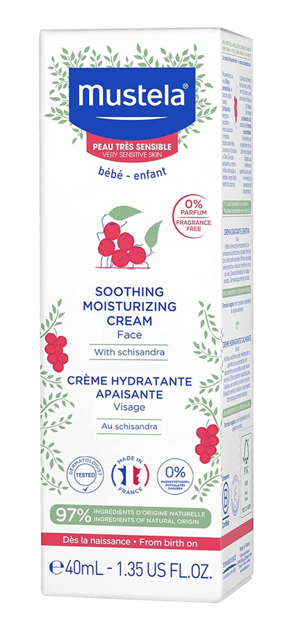MUSTELA crema hidratante facial para piel muy sensible 40 ml