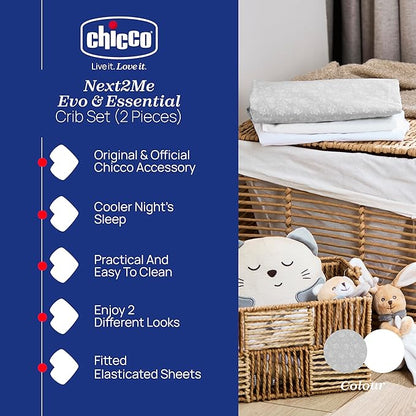 CHICCO NEXT2ME sábana para cuna x2 50x83cm