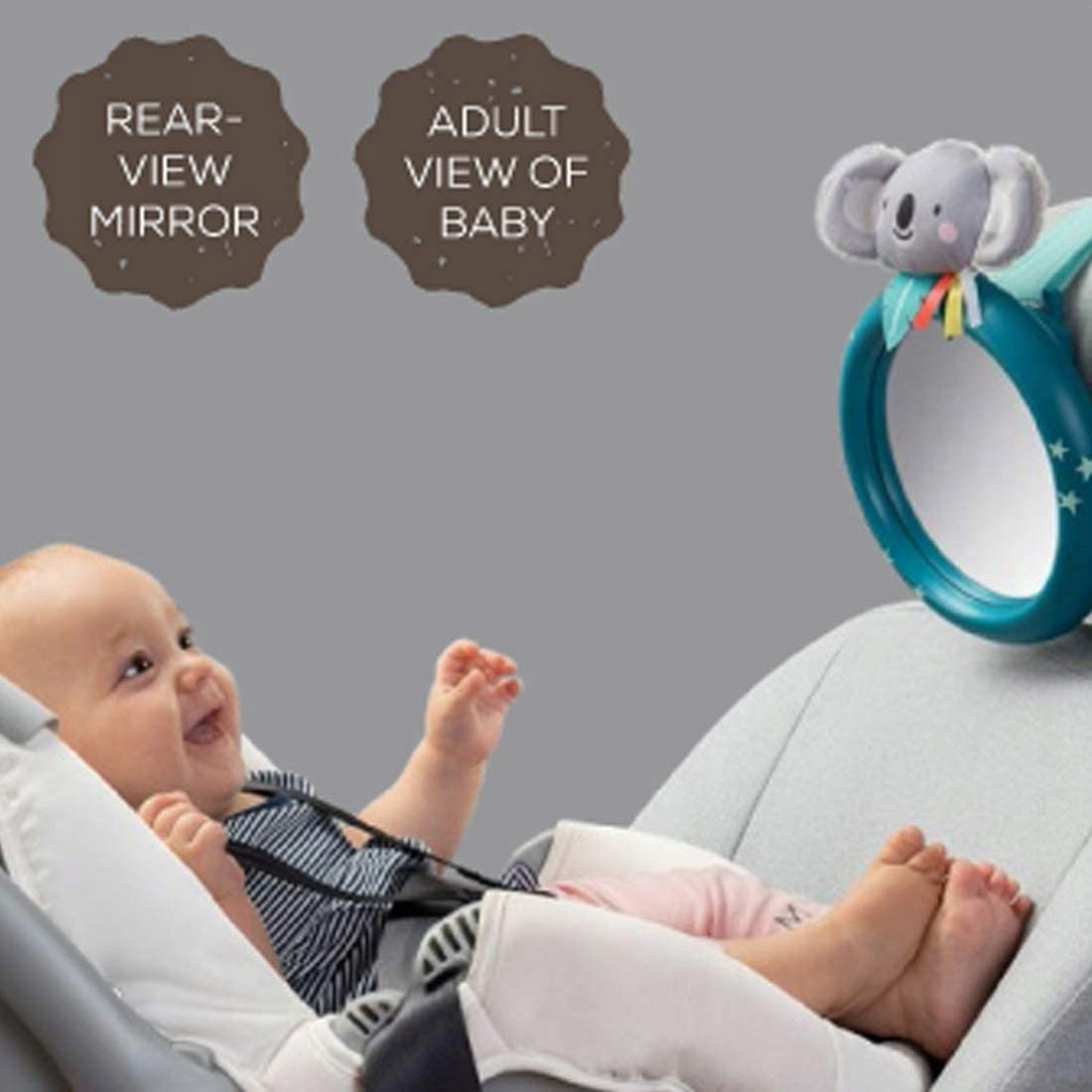 TAF TOYS lusterko do samochodu z koalą, rear-view mirror do obserwacji dziecka w foteliku samochodowym