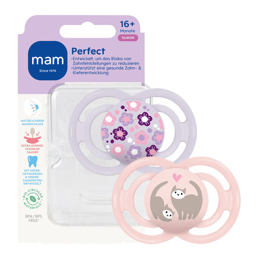 MAM Perfect silicone pacifier 16m+ x2