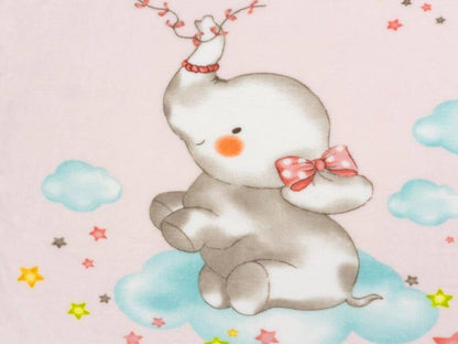 Interbaby Elefante Cometa manta rosa 110x140 cm