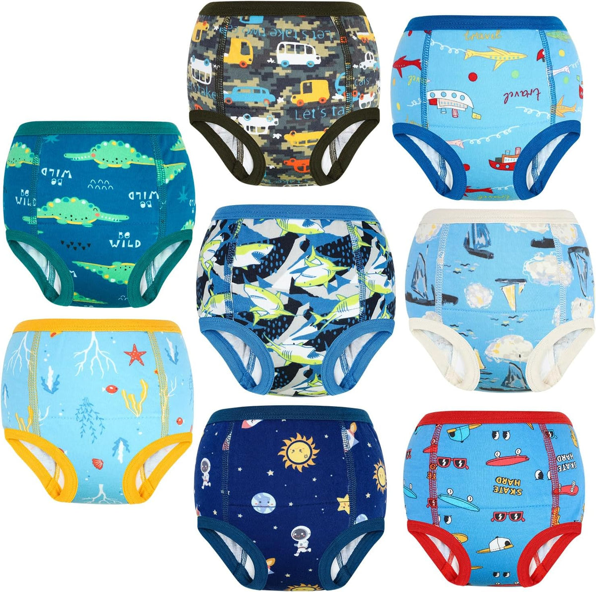 MOEMOE BABY pantalones de entrenamiento 5T, pack de 8 unidades