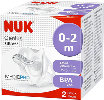 NUK Genius Medic Pro chupete calmante x2 0-2 meses