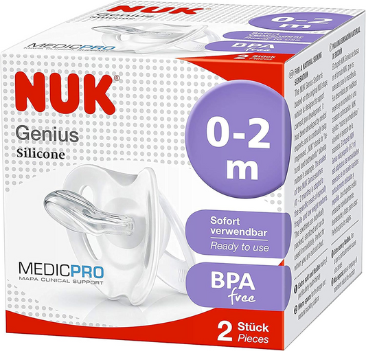 NUK Genius Medic Pro chupete calmante x2 0-2 meses