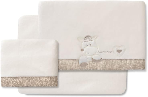 INTERBABY juego de ropa de cama de 3 piezas de forro polar para bebés