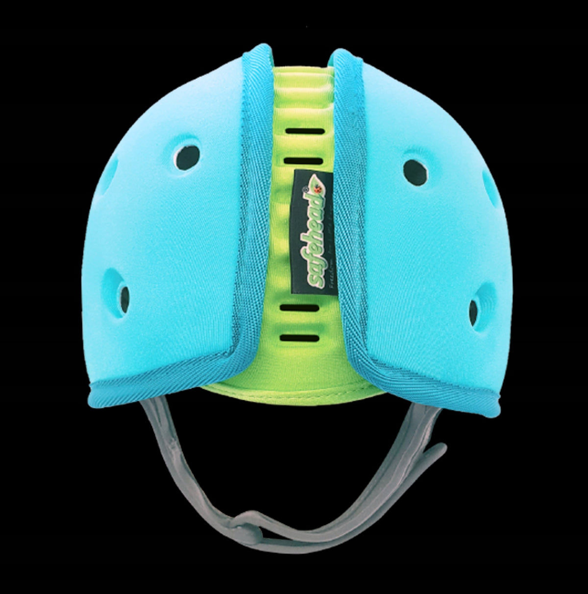 SAFEHEAD kask ochronny do nauki chodzenia SOWA, turkusowy kask dla dziecka 7-24 m
