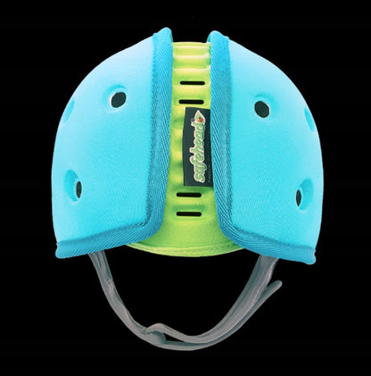 SAFEHEAD kask ochronny do nauki chodzenia SOWA, turkusowy kask dla dziecka 7-24 m