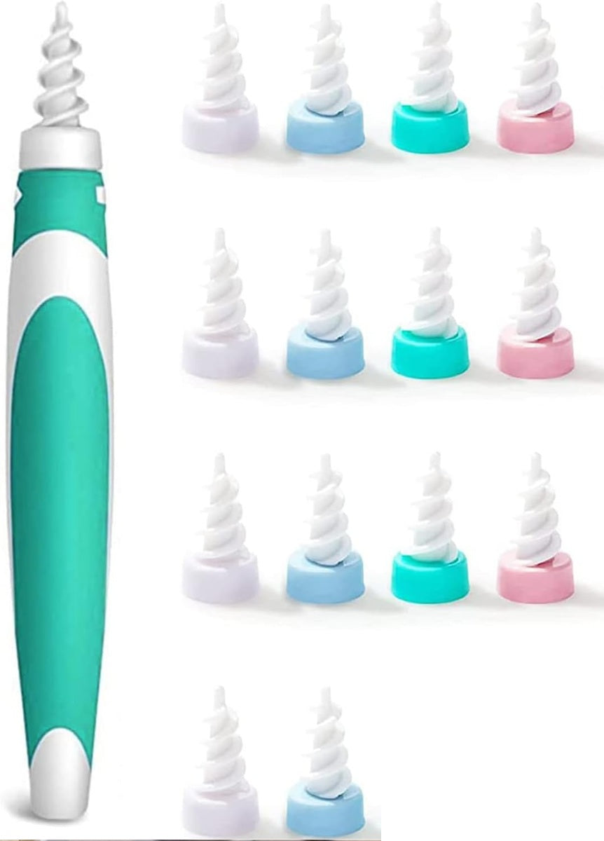 Q GRIPS dispositivo para limpiar oídos + 14 puntas de silicona