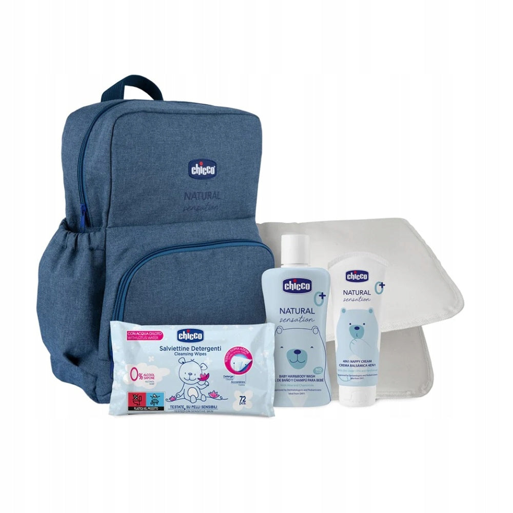 CHICCO Natural mochila para pañales, accesorios y cosméticos