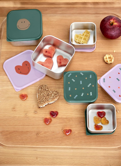 LASSIG Snackbox set de cajas de acero para snacks x3