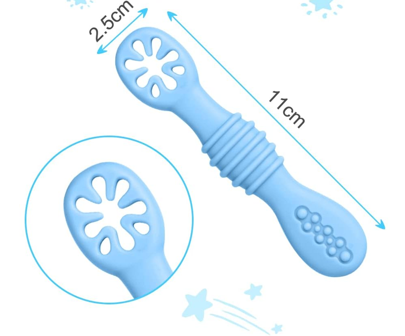 VICLOON juego de cucharas de silicona para alimentos sólidos, 4 unidades, 11 cm
