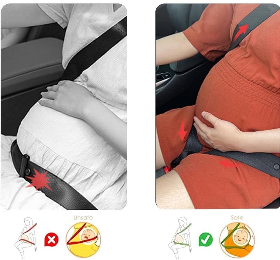 EZOULUOBA adapter do pasów samochodowych dla kobiet w ciąży i po operacji, czarny, bezpieczne prowadzenie pasa