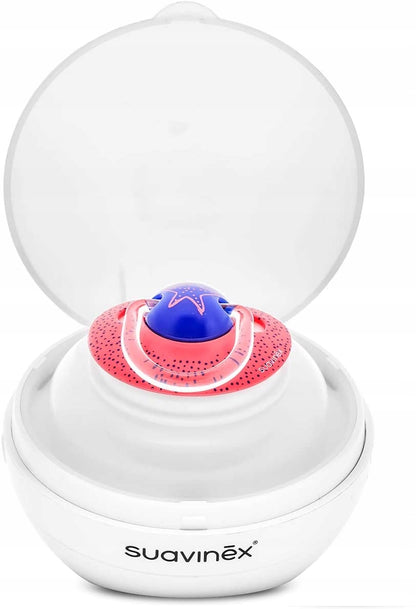 SUAVINEX Duccio STERYLIZATOR smoczków UV 9 cm, biały sterylizator smoczków z lampą UV