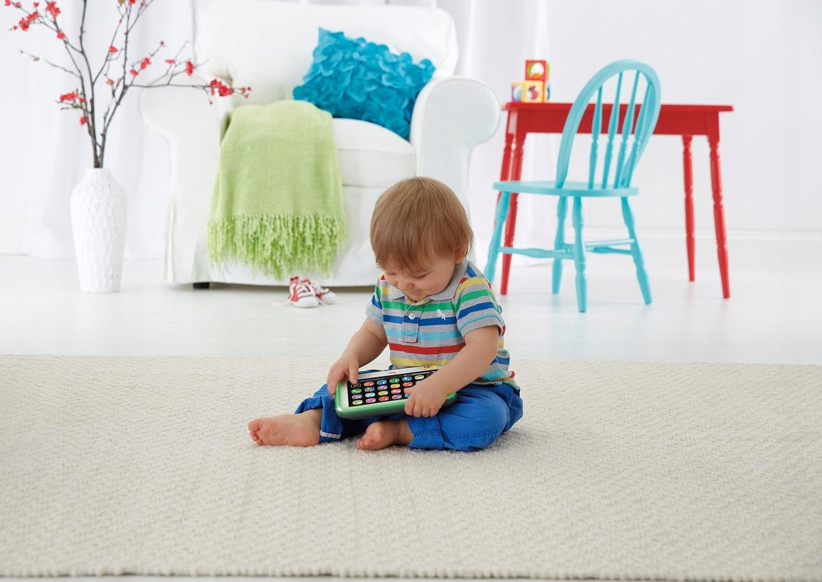 FISHER-PRICE tablet interaktywny J.NIEMIECKI dla dzieci, edukacyjny tablet z muzyką i literami