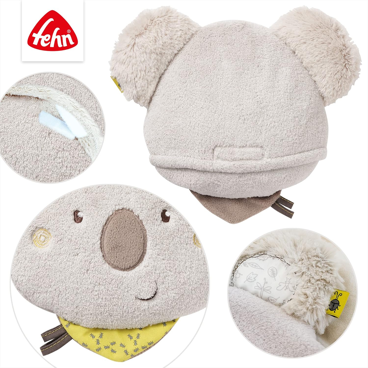 FEHN Koala Australia bolsa térmica de peluche con huesos de cereza 20 x 20 cm