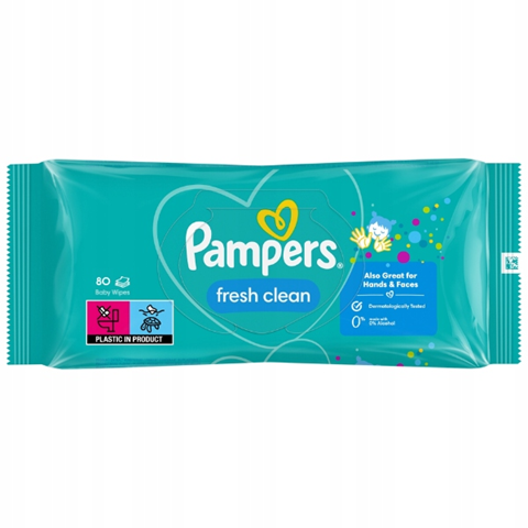 PAMPERS FRESH CLEAN toallitas húmedas x80