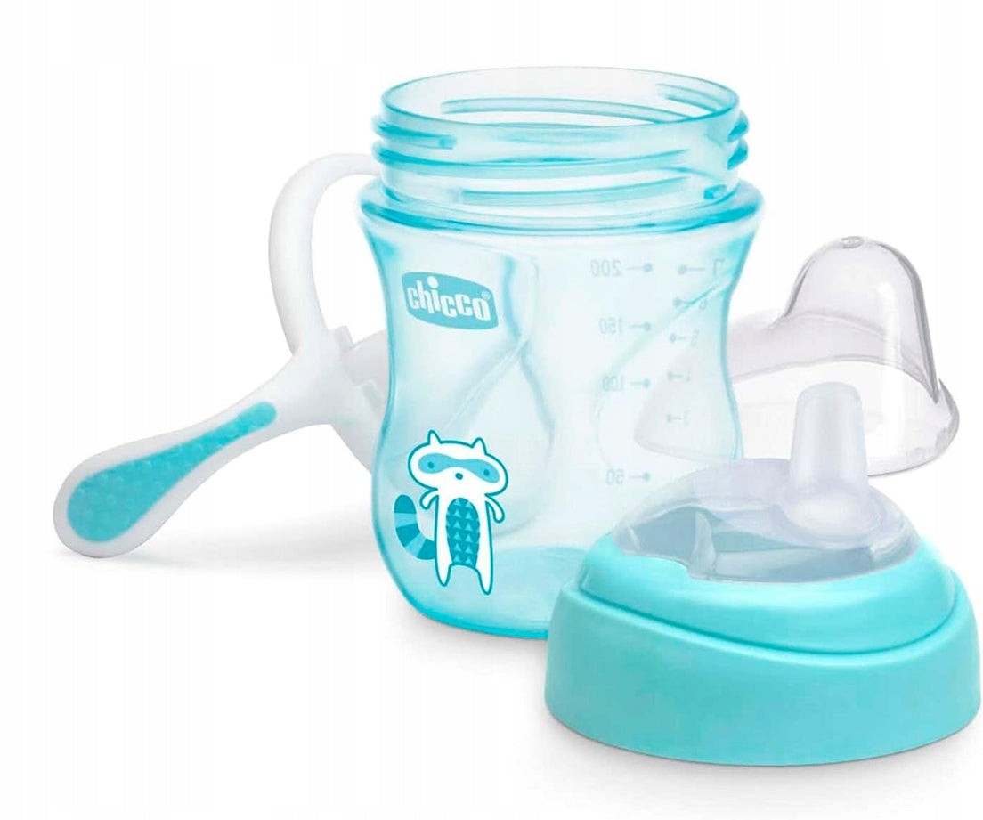 CHICCO Vaso Transition con boquilla y asas antiderrames 200 ml 4 m+