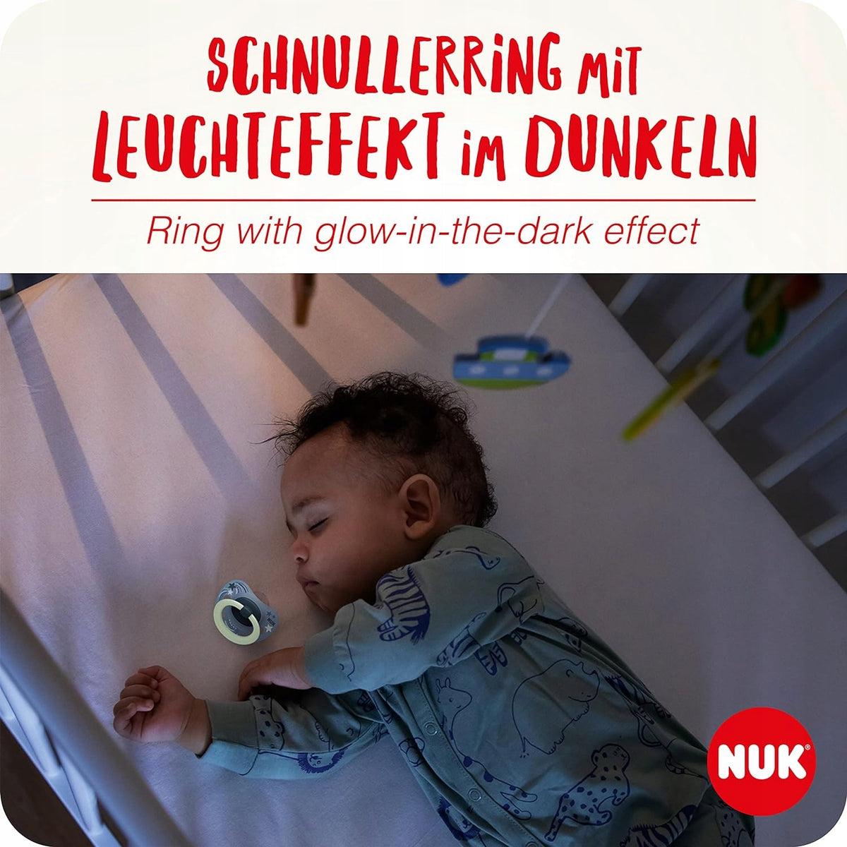 NUK SIGNATURE DAY&NIGHT smoczek uspokajający x4 6-18msc świecący w ciemności dla niemowląt