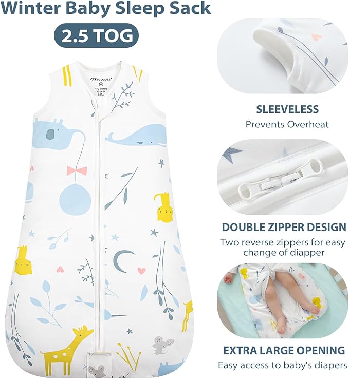 MOSEBEARS saco de dormir 2,5 TOG 12-18 meses para bebés