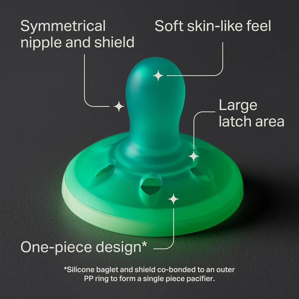 TOMMEE TIPPEE Chupete calmante Breast Like x4 0-6m BRILLA