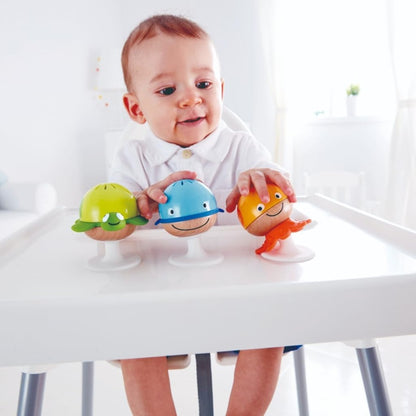 HAPE Animales marinos sensoriales con ventosas, set de 3 unidades