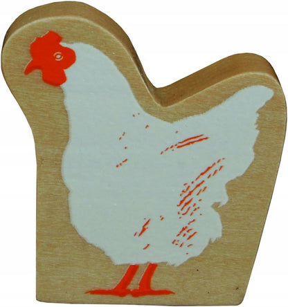 Corral de madera con 6 animales granja 30,5 x 37 x 31,5 cm
