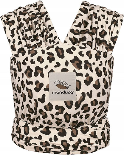 MANDUCA SLING chusta do noszenia dziecka w panterkę, 100% bio bawełna, dla noworodka 0m+ do 15 kg