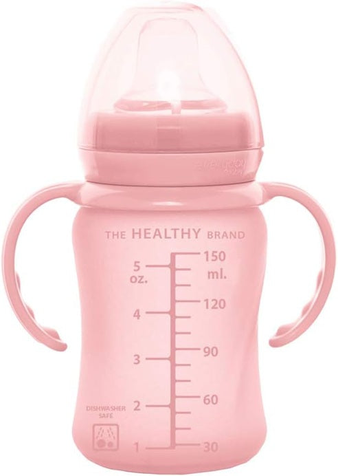 Vaso para bebés EVERYDAY BABY con tapa antigoteo de vidrio 150 ml 6 meses+