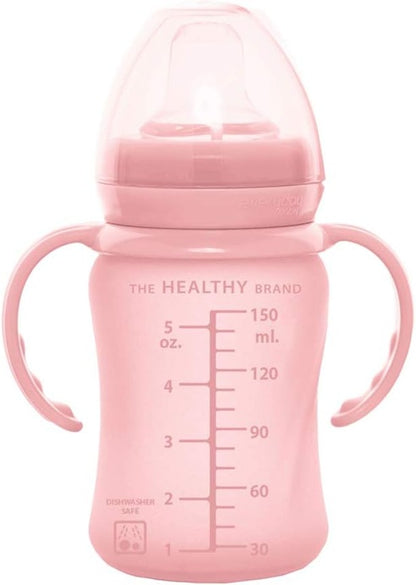 Vaso para bebés EVERYDAY BABY con tapa antigoteo de vidrio 150 ml 6 meses+