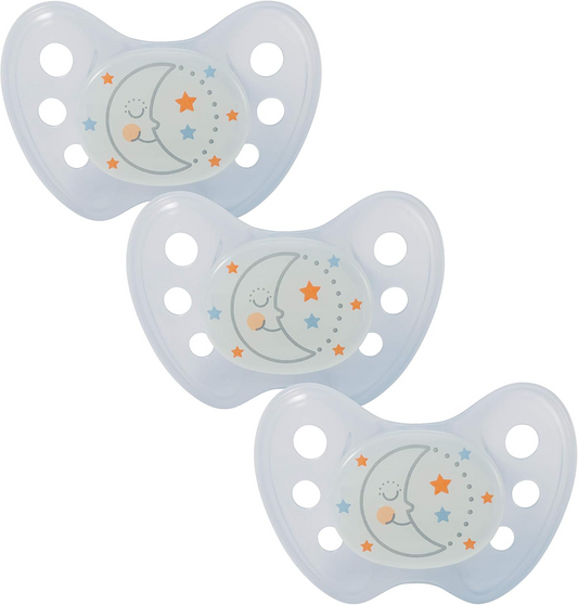 DENTISTAR NIGHT chupete calmante de silicona 3x 0-6 meses