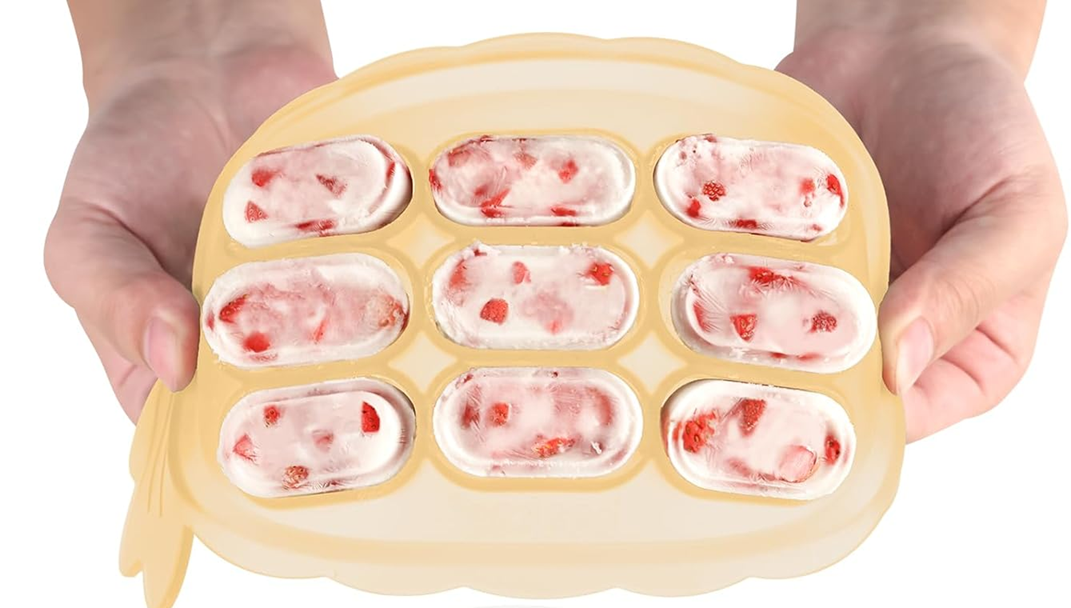 HAAKAA bandeja de silicona para congelar alimentos con tapa