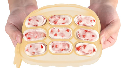 HAAKAA bandeja de silicona para congelar alimentos con tapa
