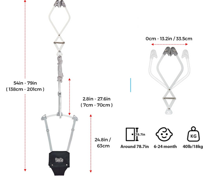 columpio saltador para puerta 6-24 meses hasta 18 kg