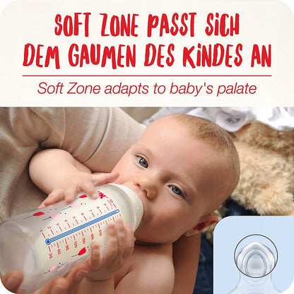 NUK NIGHT set de biberones 2x300 ml control de temperatura