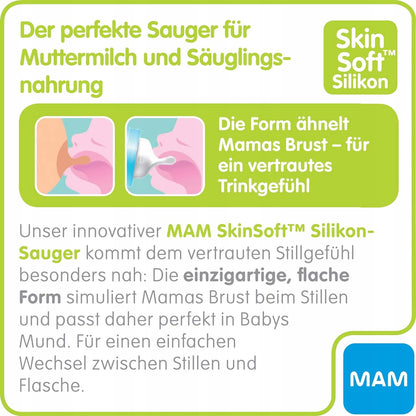 MAM tetinas para biberón 6m+ pack de 2 unidades