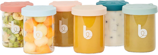 BABYMOOV ISY BOWLS recipientes de vidrio 6x250ml para bebés