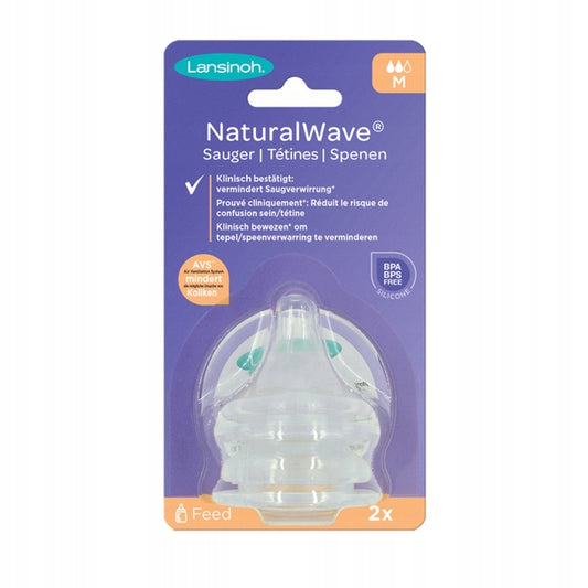 LANSINOH Tetinas NaturalWave para biberón 3m+