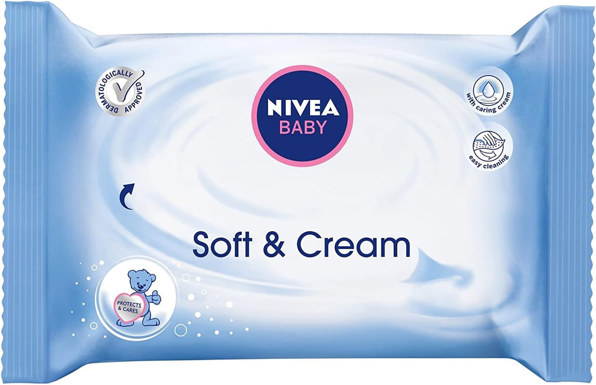 NIVEA BABY toallitas húmedas suaves y cremosas x63