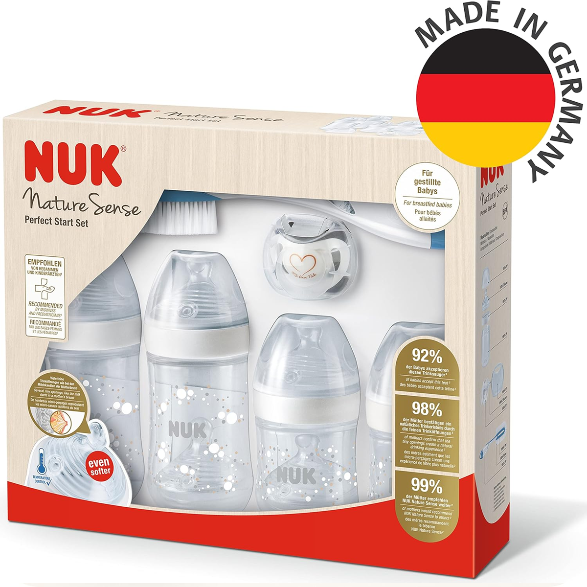 NUK set de biberones y accesorios Perfect Start Nature Sense 0-18 meses