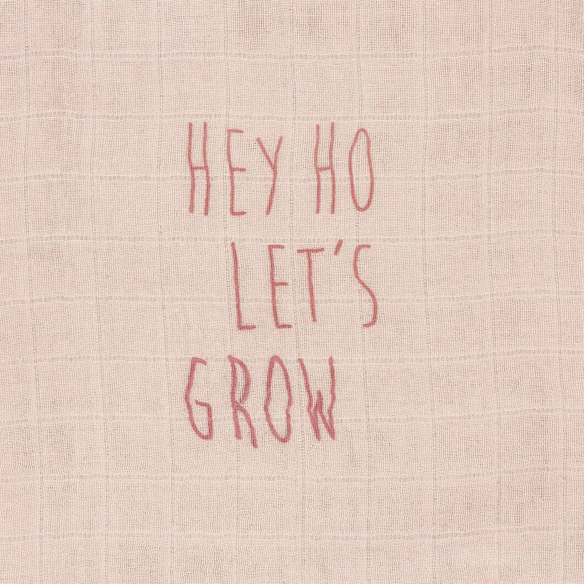 LASSIG bambusowe OTULACZE 120x120, wielofunkcyjny otulacz z napisem HEY HO LET'S GROW