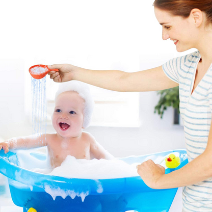 MOZOOSON juguete de baño flor 21,5 cm + regadera y embudos para bebés