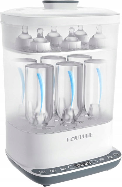 HAUTURE esterilizador y secadora de vapor para 11 biberones, 2 minutos