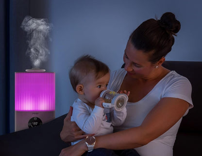 Humidificador ultrasónico de aire con luz nocturna y mando a distancia