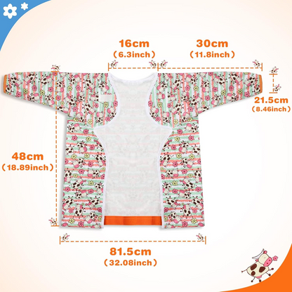 LENBEST babero impermeable para bebé con mangas mono 6 m+