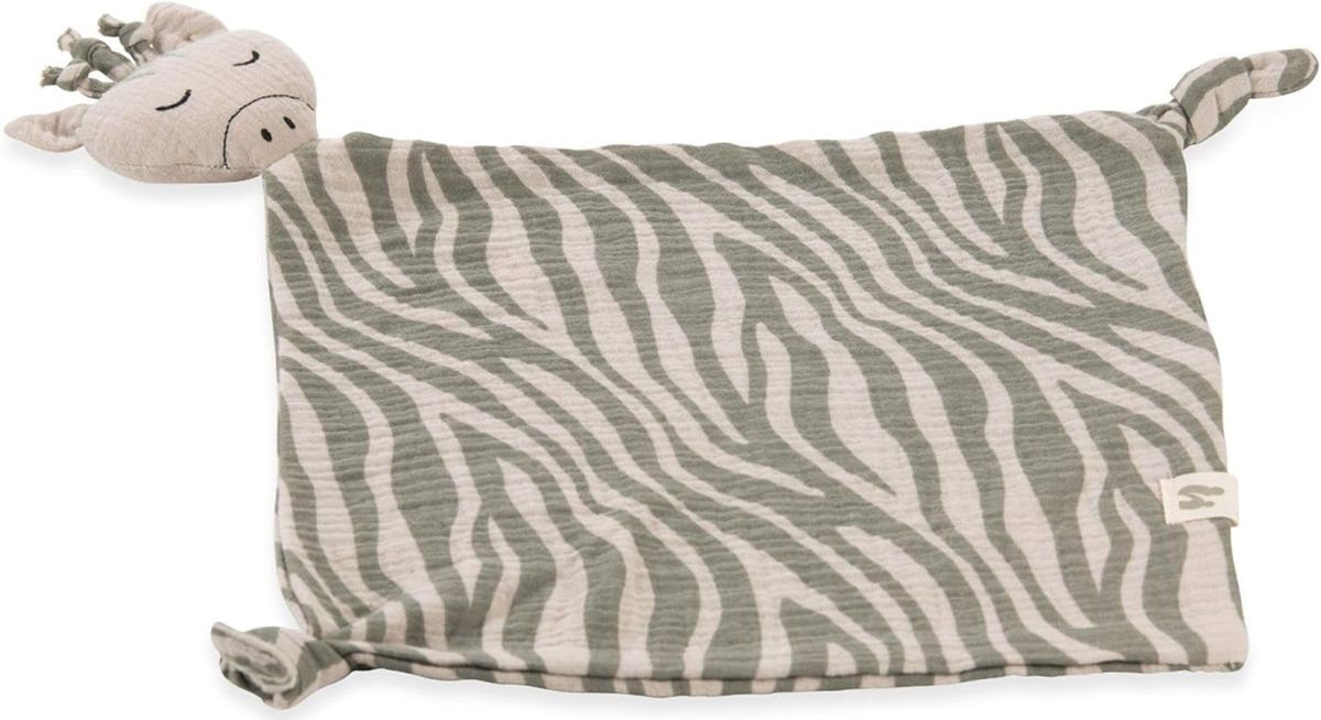 HAUCK Cuddle N Play manta de muselina confort peluche 25 x 25 cm CEBRA SAGE