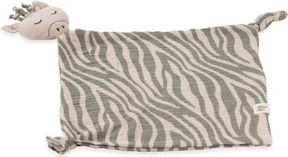 HAUCK Cuddle N Play manta de muselina confort peluche 25 x 25 cm CEBRA SAGE