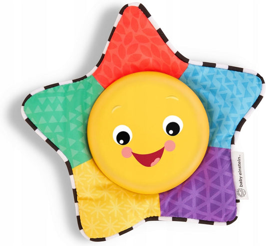 BABY EINSTEIN zabawka muzyczna ze światełkami GWIAZDA 19 cm, kolorowa gwiazdka z 20 melodiami